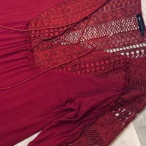 Blu Pepper Tops - Burgundy Bell Sleeve Top size S Blu Pepper Tops - Burgundy Bell Sleeve Top size S